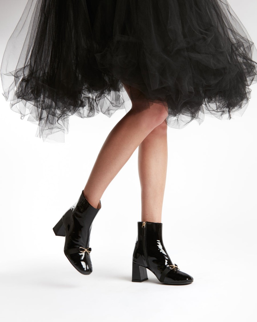 phoebe ankle boots mit metallischer schleife