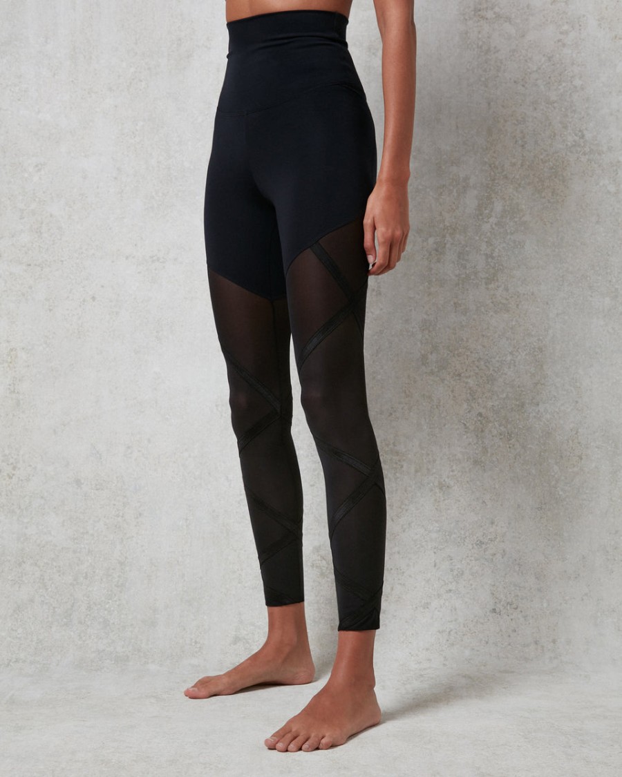 leggings mit gekreuzten bändern
