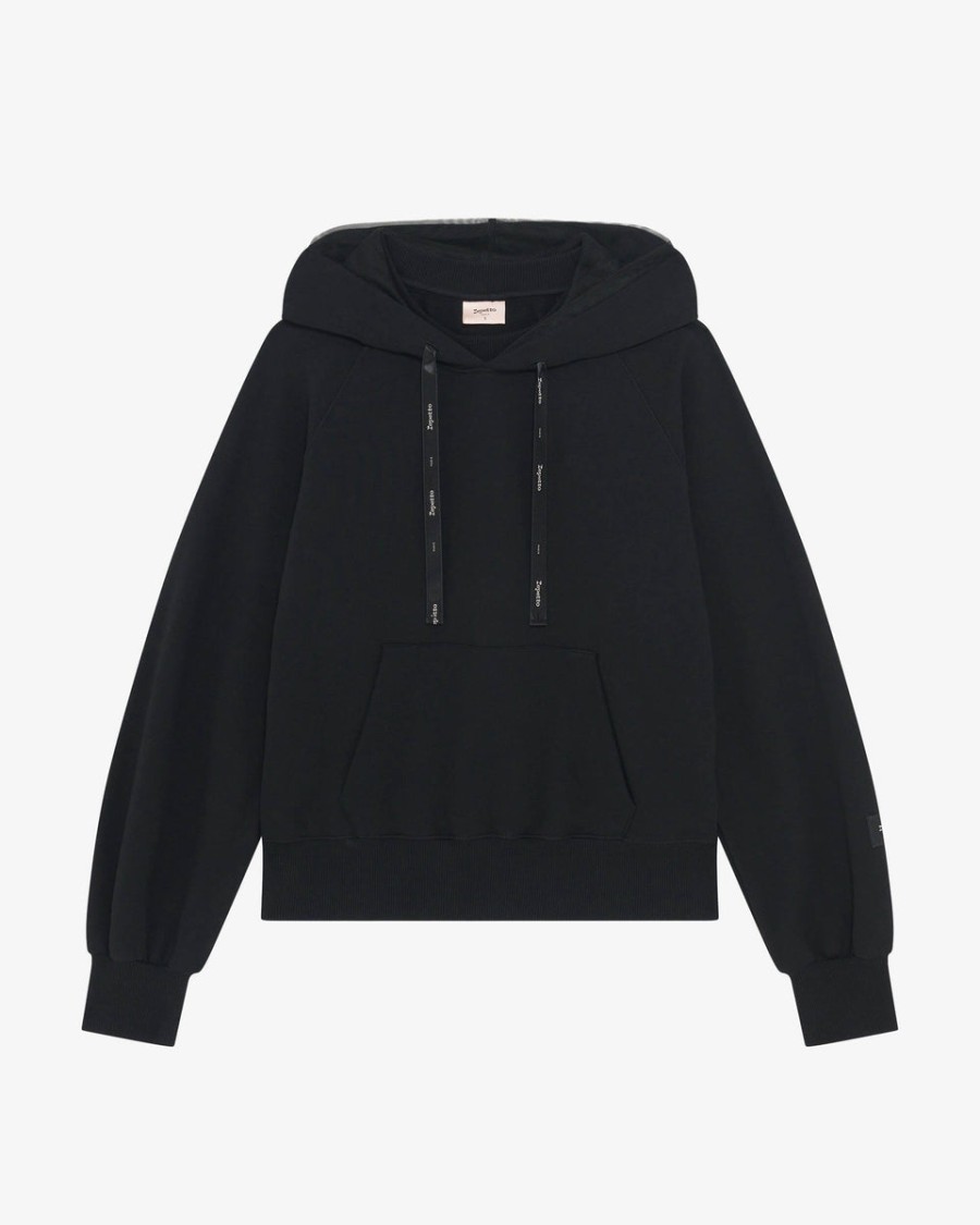 tüll-kapuzensweatshirt