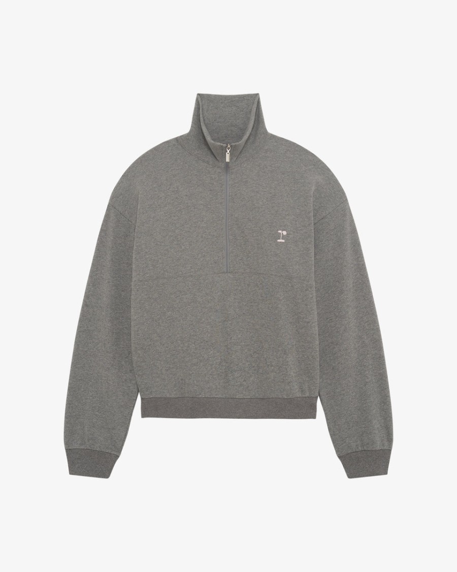 sweatshirt mit halbem reißverschluss