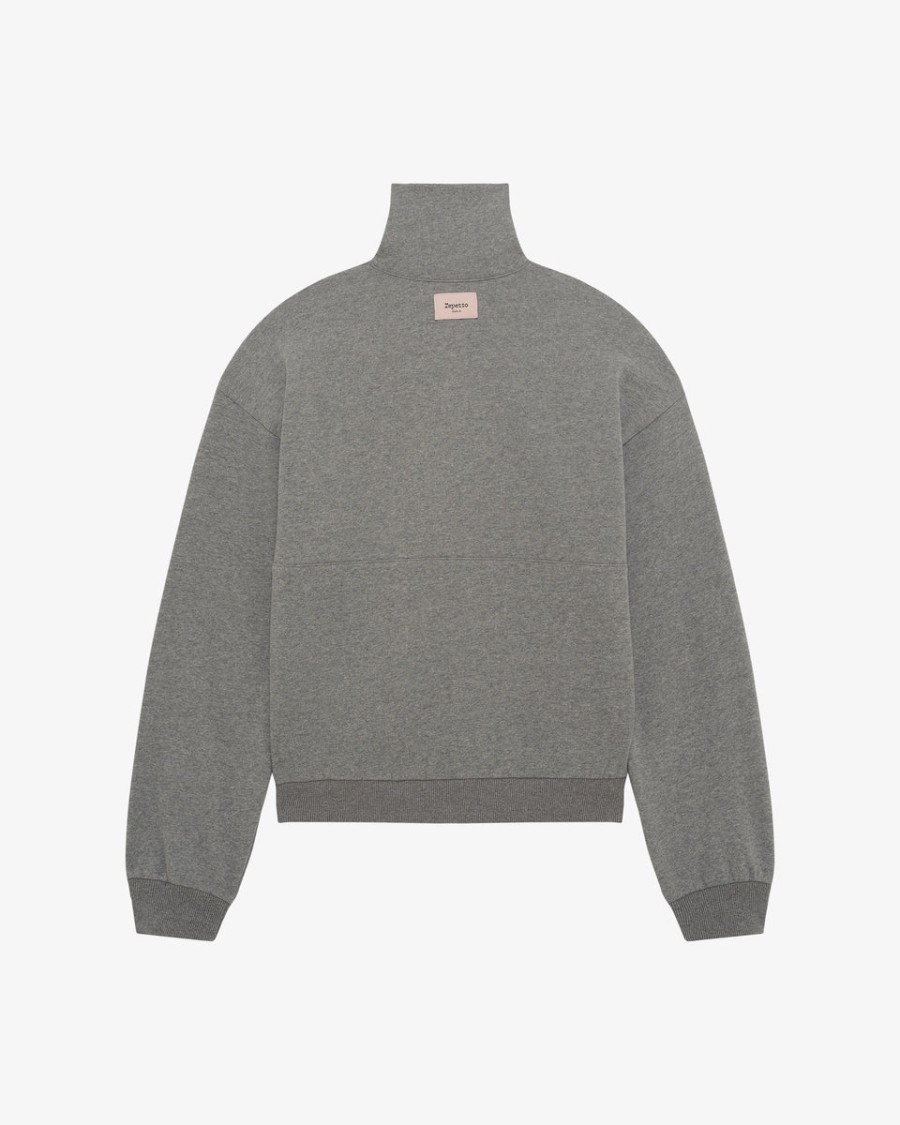 sweatshirt mit halbem reißverschluss