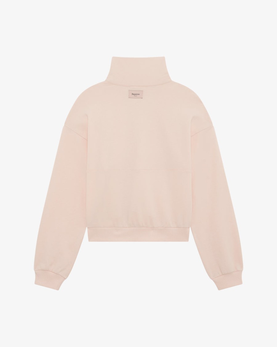 sweatshirt mit halbem reißverschluss