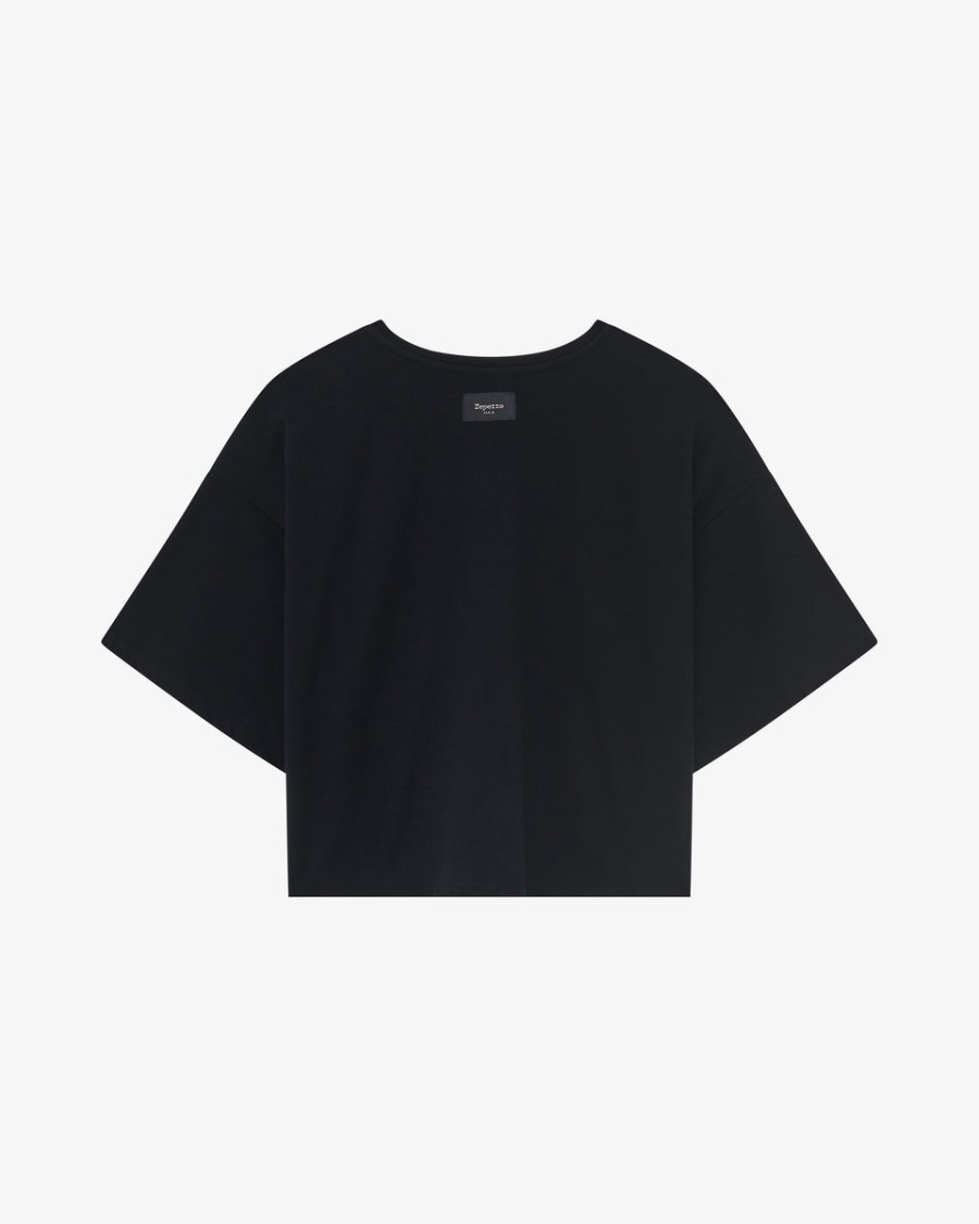 t-shirt mit schleife an den schultern