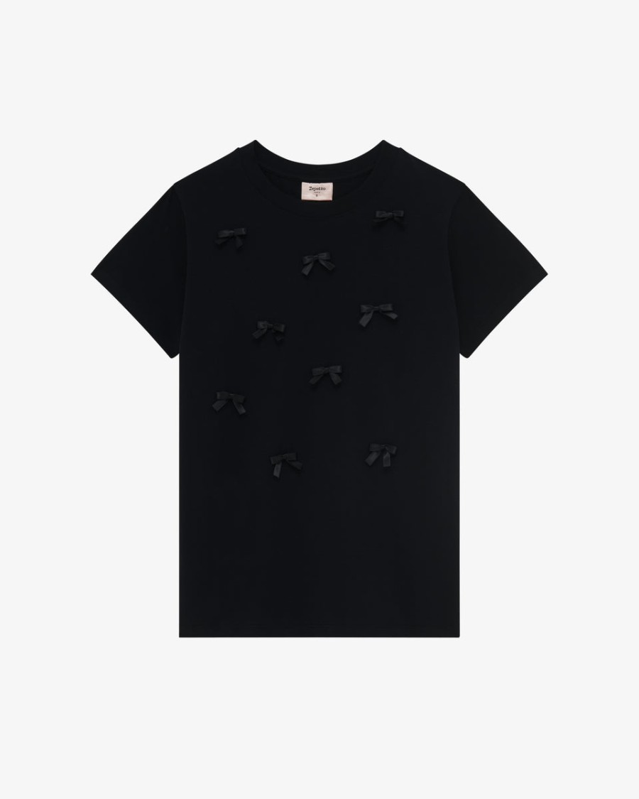 t-shirt mit kleinen schleifen