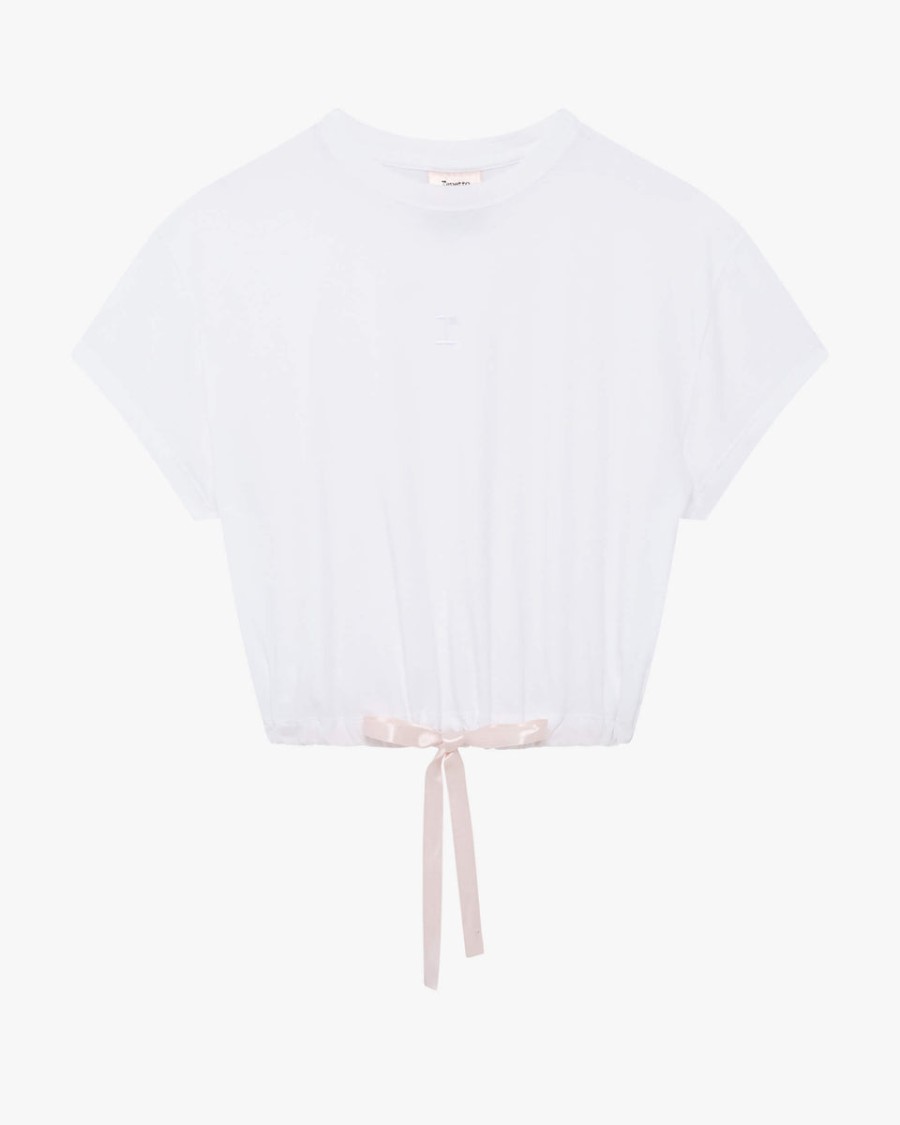kurzes top mit satinband