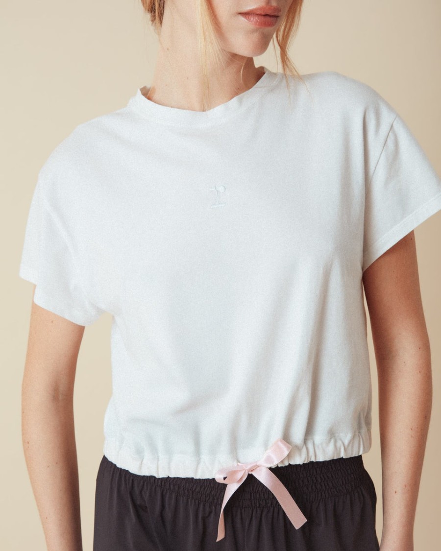kurzes top mit satinband