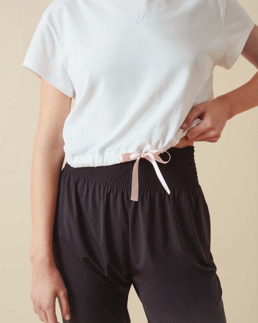 kurzes top mit satinband