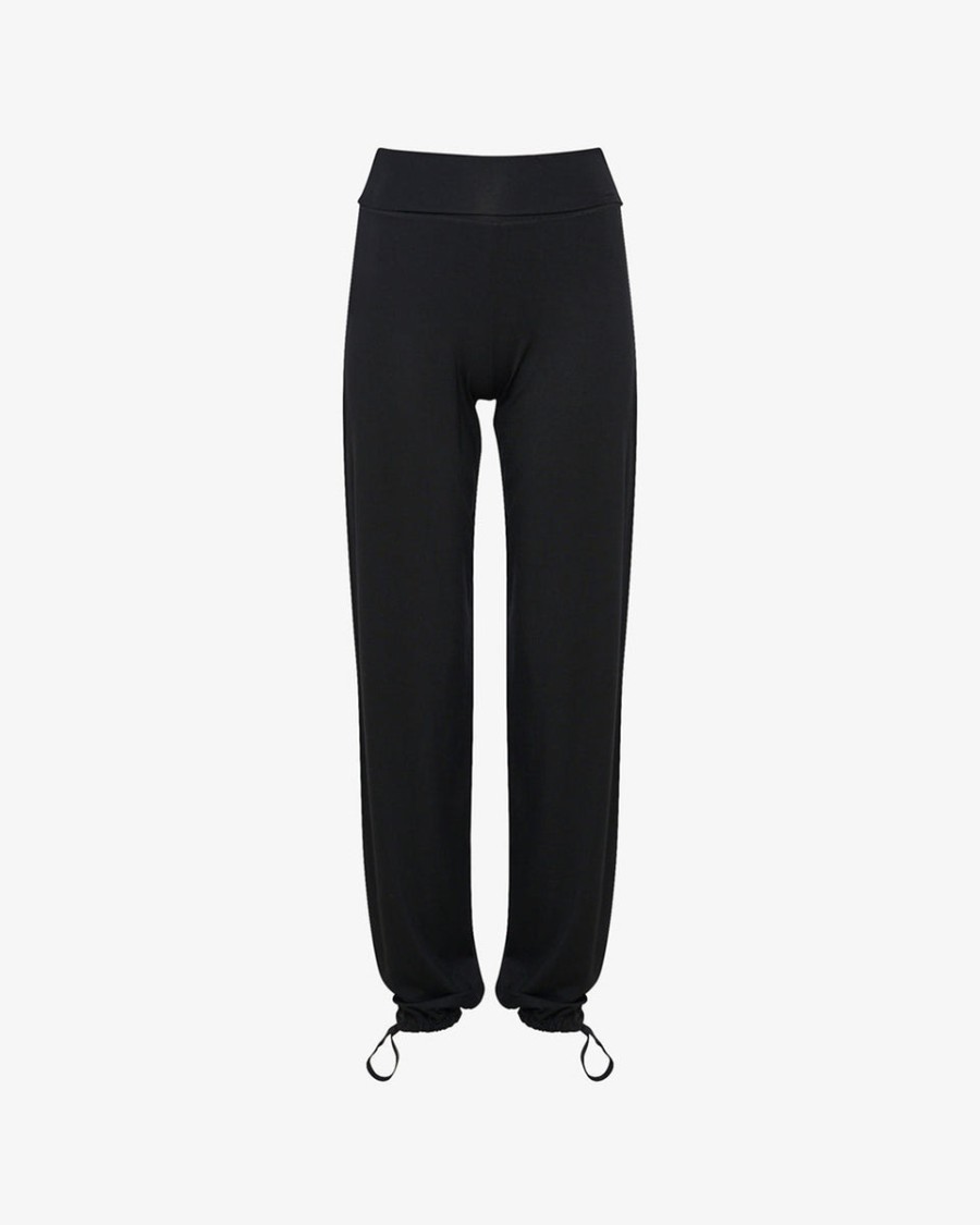 viskose-jazzhose mit umgeschlagenem bund